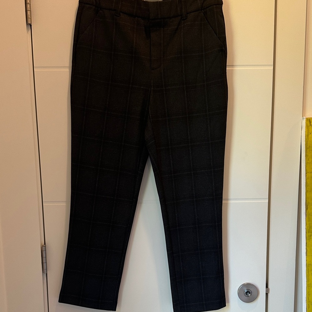 Women's  Black Checkered Pants